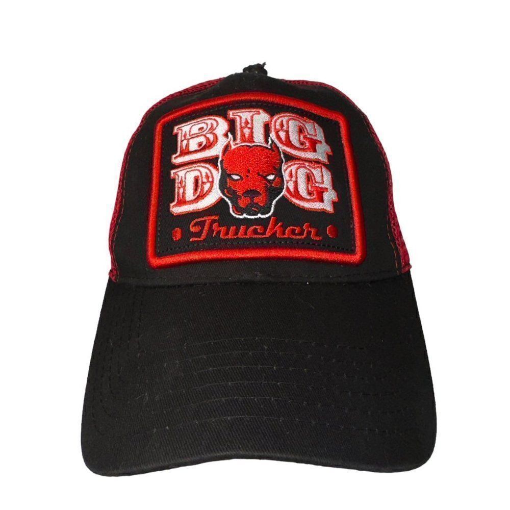 Requisite Rebirth Big Dog Trucker Trucker Style Snapback Hat Black / Red OS